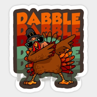 Dabbing Turkey Shirt Thanksgiving Dabble Dabble Y'all Tshirt Sticker